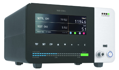 Equipamento para teste de estanqueidade universal bicanal por queda absoluta de pressão modelo T8890